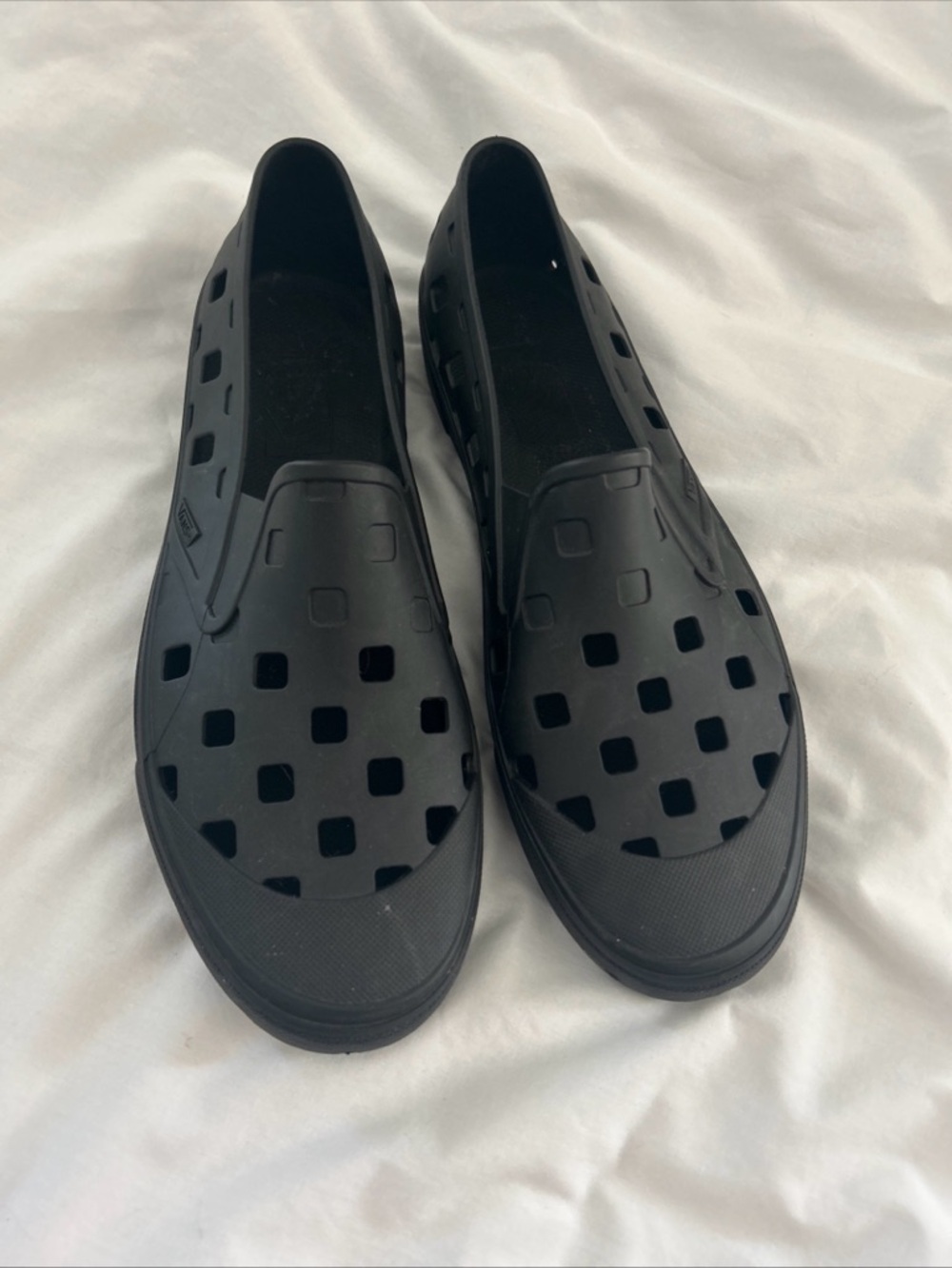 Vans Black Perforated Slip-On Sandals men’s size 13